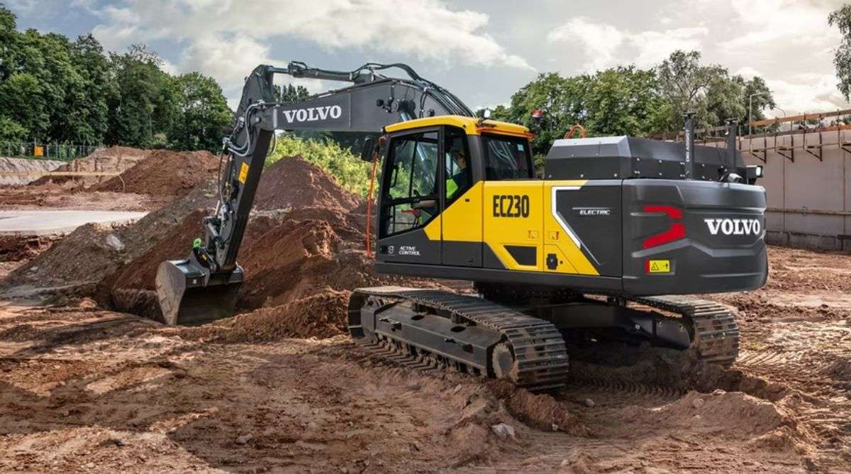 Volvo Testing Its First Large Electric Excavator, the EC230 E